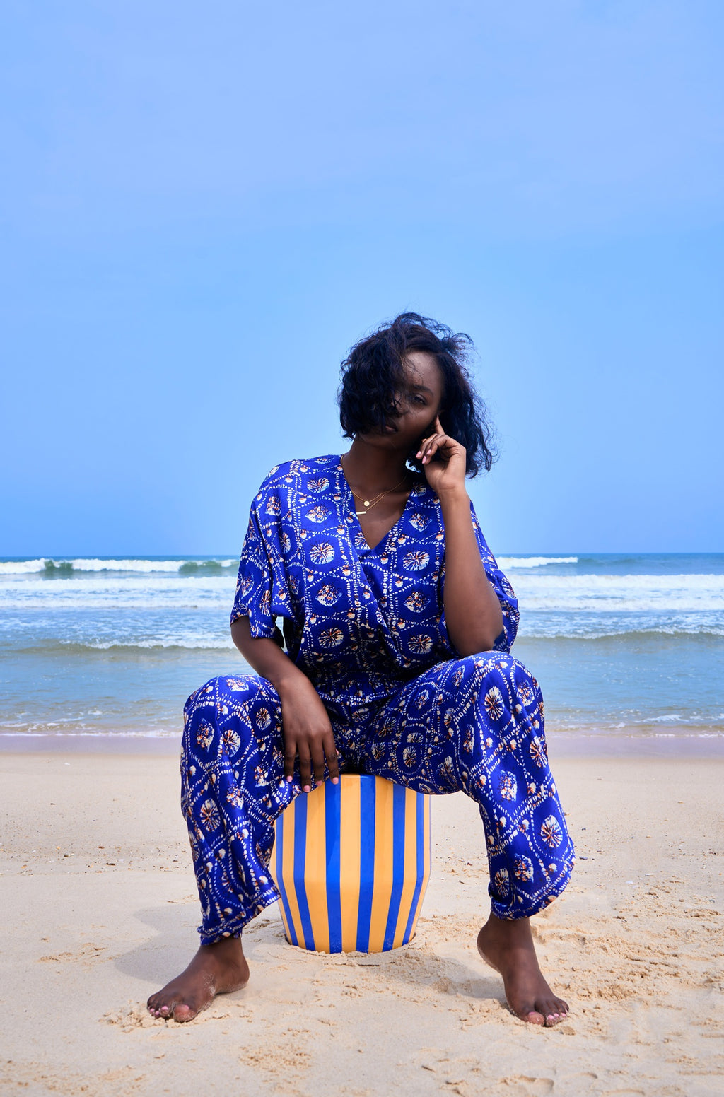 INDIGO - Ensemble chemise pantalon
