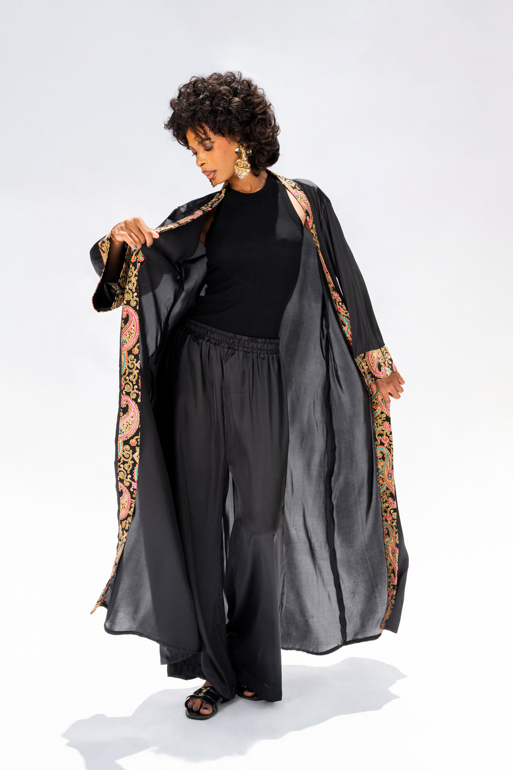Kimono long Satin