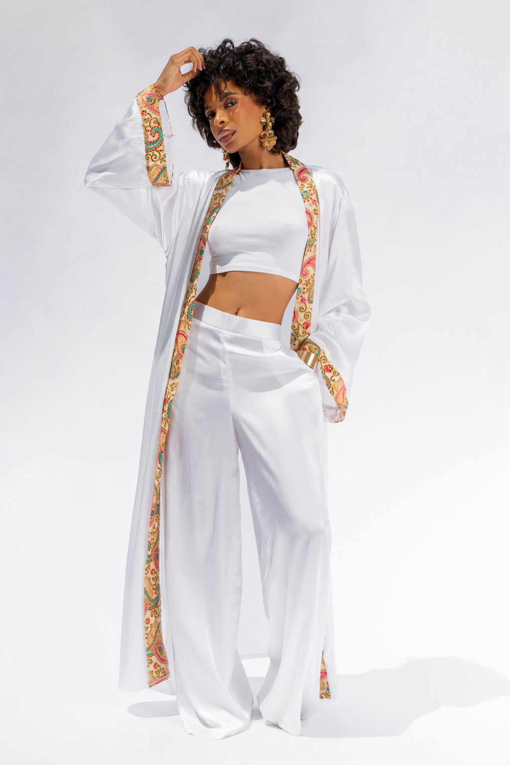 Kimono long Satin