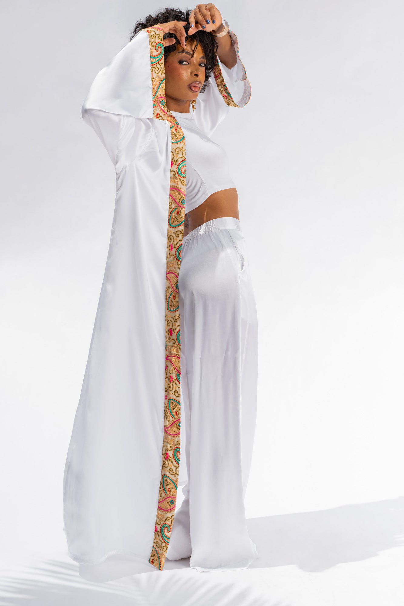 Kimono long Satin