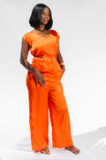 Combinaison pantalon satinée