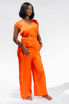 Combinaison pantalon satinée