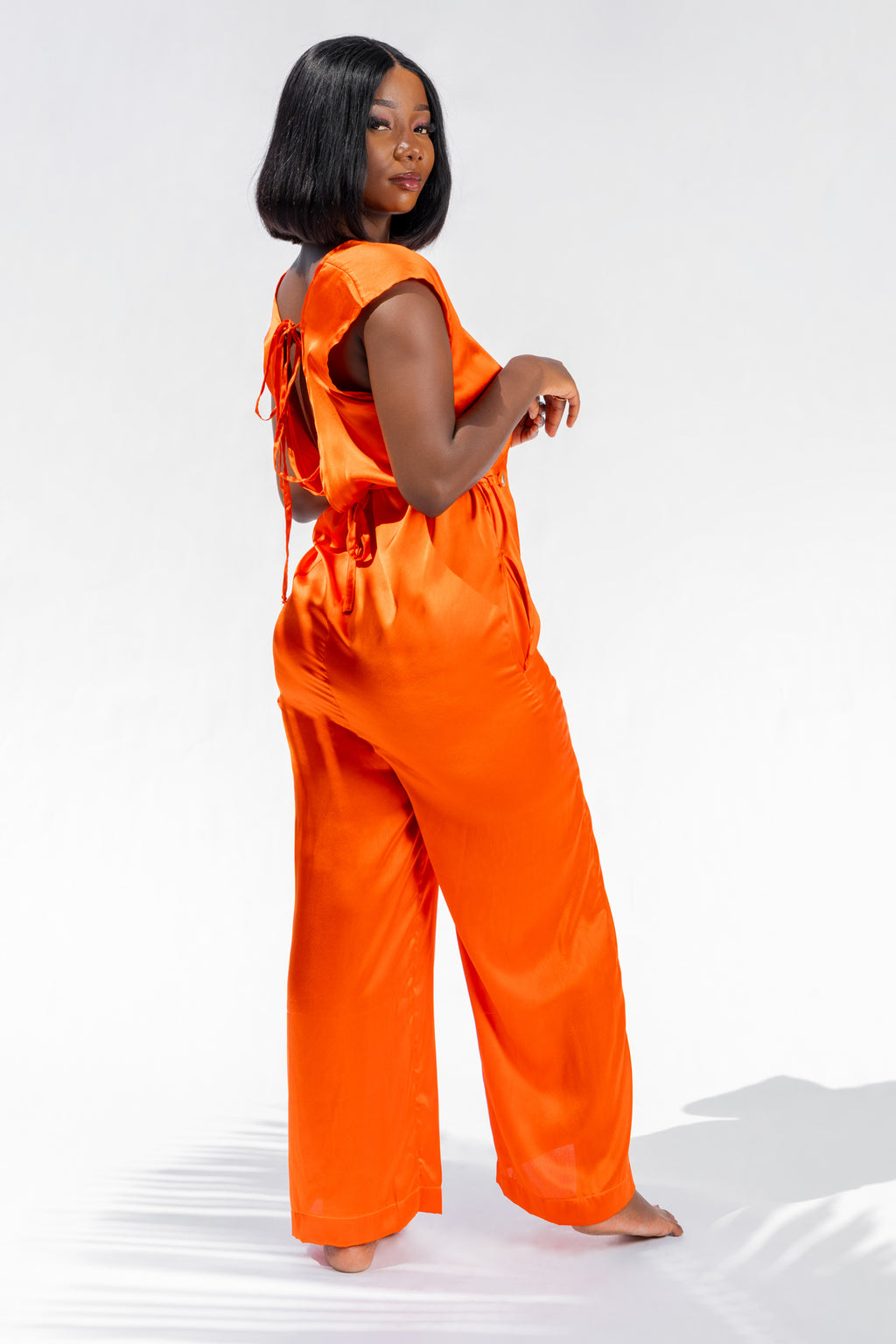 Combinaison pantalon satinée